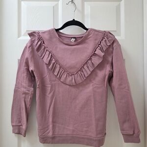 Tea Collection Mauve Ruffle Sweatshirt